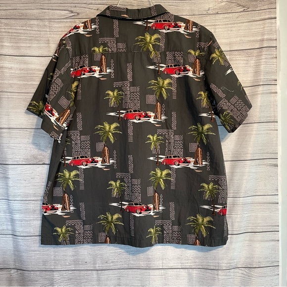 Barefoot In Paradise Vintage Style Men's Hawaiian Button-Down Shirt Size LRG - Picture 2 of 4